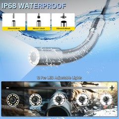 50m Pipe Inspection Camera IP68 Drain Sewer Camera 512hz Meter Counter 7mm Cable