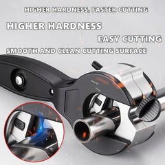 Ratcheting Pipe Cutter, 2 in 1 Close Quarters Tube Compact Cutter, Large Bearing