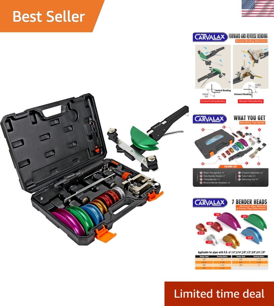 Versatile Hand-Powered Pipe Bending Kit &ndash; Compact and Durable with Storage Case