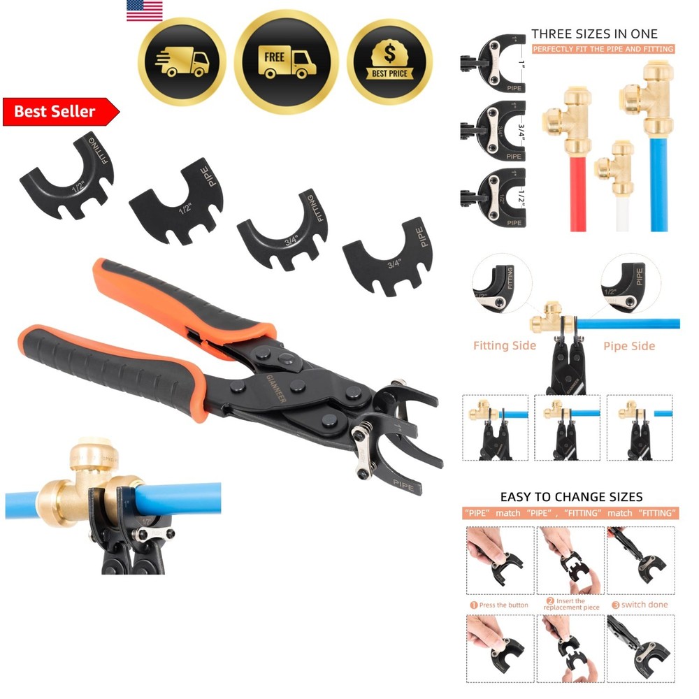 Push to Connect Removal Tool Disconnect Tongs for Plumbing Fittings 3 Sizes