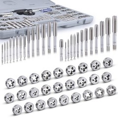 60-Pc Master Tap Die Set Include SAE Inch Size #4 to 1/2&rdquo; Metric Size M3 to M12