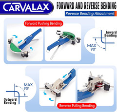 CARVALAX 90&deg; Ratcheting Tube Bender Kit &ndash; 7 Color-Coded Aluminum Heads for 1/4