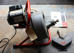 Ridgid K375, 1/3HP./115V Drum Drain Cleaning Machine w/C-32 Cable(75&prime;)