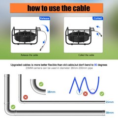 30m Pipe Inspection Camera w/ 512Hz Sonde Self Leveling 7&Prime; Monitor Sewer Camera