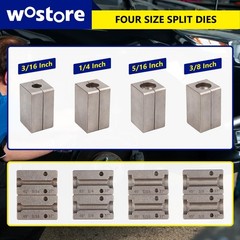 Wostore 45&deg;&37&deg; Brake Line Flaring Tool Kit, Single/Double/Bubble, 5 Dies