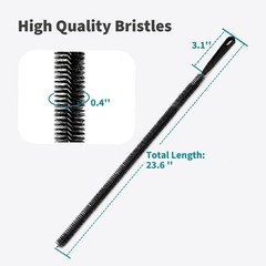 2 Pack Black Drain Cleaning Brush 23.6 Inch Long Pipe Cleaner