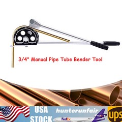 Ratcheting Manual Lever Pipe Bender 0-180&deg; Bending Machine 3/4&Prime; Tube Bender New