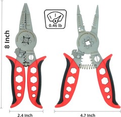 Multifunctional Wire Stripper and Crimper Kit with 200PCS Ferrules, 20-10 AWG