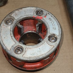 Free Ship Option READ RIDGID Pipe Threading Ratchet Head Handle 4 Dies 1&Prime; &frac34;&rdquo; &frac12;&rdquo;