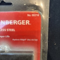 Rothenberger 00218 Pipe Threading Dies, Npt Stainless Steel, 1/2 To 3/4 In
