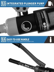 AMZCNC Hydraulic Wire Crimper Battery Lug Terminal Cable Crimping Tool, Crimp&hellip;