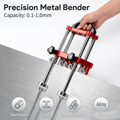 Sheet Metal Roller 2 Station Metal Bender, Metal Roofing Tools with 0-100&deg; Range