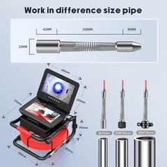 Sewer Drain Inspection Camera Pipe Endoscope 30M Meter Counter 10&Prime; Video Camera