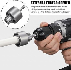PVC Pipe Tapping Threading Tool Premium Carbon Steel Plumbers Plumbing Kit