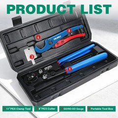 Long Handle PEX Crimp & Removal Tool with Cutter in Portable Box &ndash; 3/8&Prime; to 1&Prime;