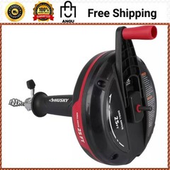 Husky 25 ft Power Drum Drain Snake Drill Auger for Sink Tub Shower
