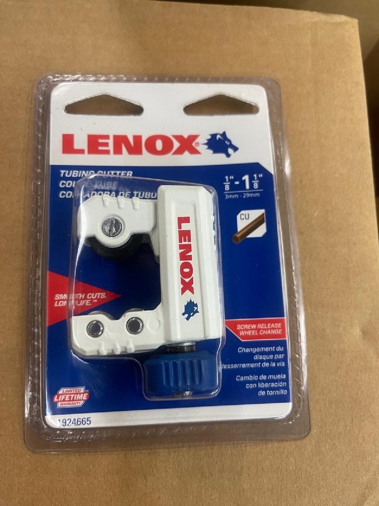 LENOX Tubing Cutter 1/8&Prime; &ndash; 1 1/8&Prime; Screw Release #1924665 New Factory Packaged