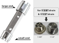 Dual Ended Tub Drain Remover Wrench Tool Heavy Duty Aluminum