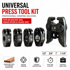 Rotating Press Jaws Set 1/2&Prime; 3/4&Prime; 1&Prime; 1-1/4&Prime;for Milwaukee Ridgid US Warehouse