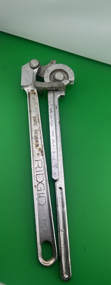 Preowned RIDGID NO. 396 Tube Tubing Bender 3/8&Prime; O.D. 15/16&Prime; Radius Made in USA.