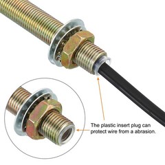 PATIKIL 1/8IP Thread 0.79&Prime; Lamp Pipe Kit with Lock Nuts Washers, 0.79&Prime;, Black