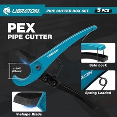 LIBRATON Pipe Cutter Tool 1/8&Prime;- 2&Prime;, Heavy-Duty Copper Tube Cutters, PEX Pipe Cut