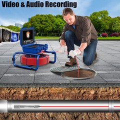 Sewer Camera w/ 512Hz Self Leveling 328FT/100M HD Drain Pipe Inspection Camera