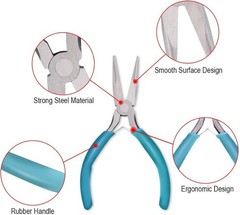 4Pcs Jewelry Pliers Tool Set Includes Needle Nose Pliers, Round Nose Pliers, Wir