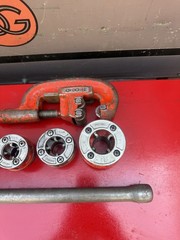 Ridgid 00R Pipe Threading Set, Ratchet, Handle+6 Dies ALL GOOD TEETH 7/9/26 #1