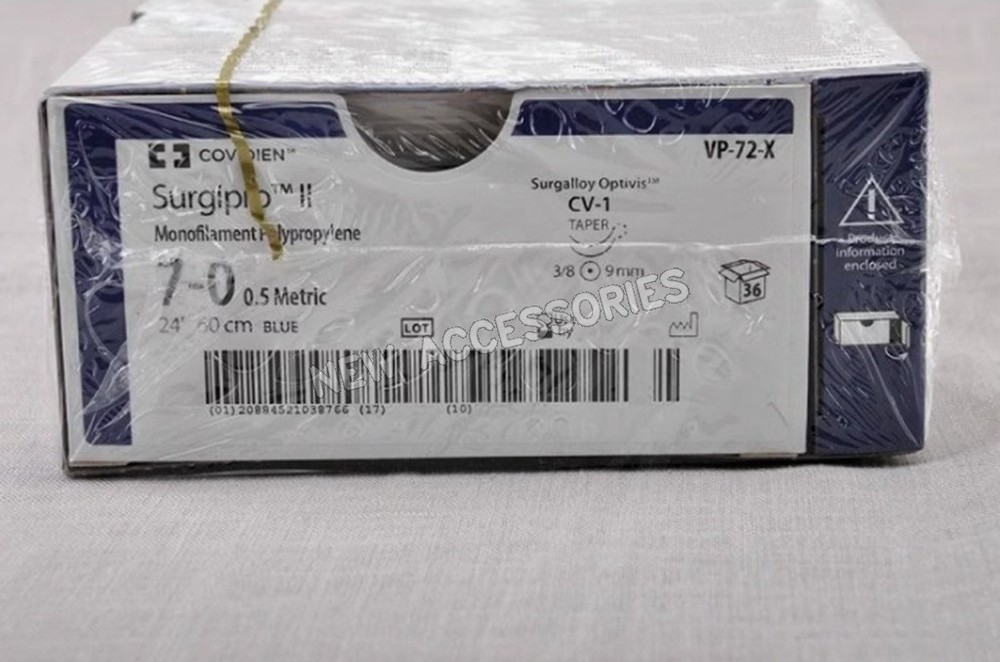 A Box of 36 packets 7-0 VP-72-X Non-absorbable sutures Sutures