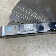 Proto #000AA 1/2&Prime; x 3&Prime; 25 Blade Master Feeler Gauge Set with Steel Holder