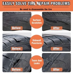 Tire Repair Glue, Sidewall Rubber Cement Kit, Two Sizes Nail, Suitable for Bi&hellip;