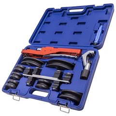 Pipe Tube Bender HVAC Refrigeration Ratchet Bending Heads Supports Tool Kit Set
