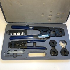 Zurn PEX Multi-Head Crimping Tool Kit w/ Jaws Gauge Wrench (3/8&Prime;-3/4&Prime; Sizes)