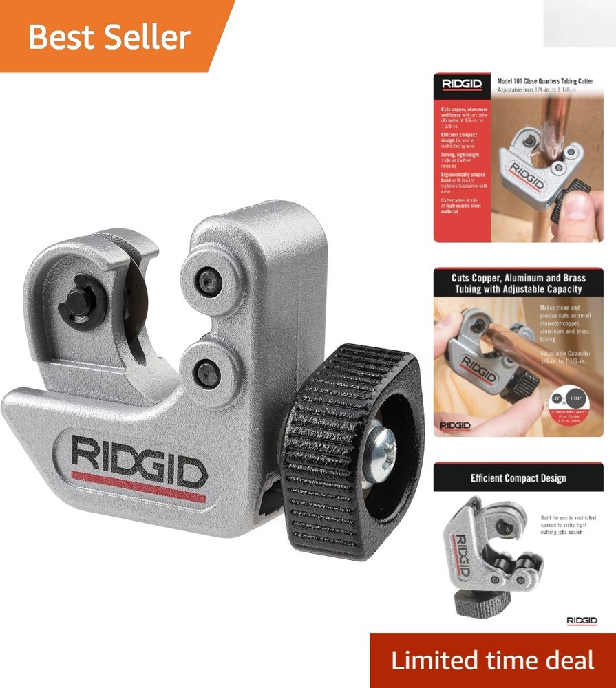 Silver CC247 Tubing Cutter, Precision Control & Spare Wheel for Professionals