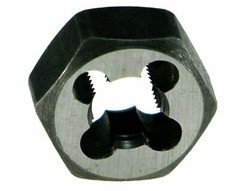 Drillco 3380E Series Carbon Steel Hexagon Pipe Rethreading Die, Uncoated