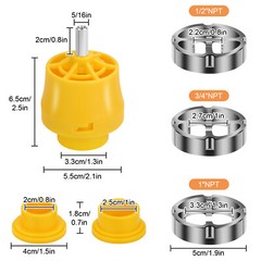 Pipe Threader Plumbing Tool Plastic Pipe Thread Tap Set with 1/2&Prime; 3/4&Prime; 1&Prime; Dies