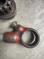 RIDGID 00-R 3/4&Prime; And 1 Pipe Threader Die Head w/ RIDGID Ratchet Handle Used