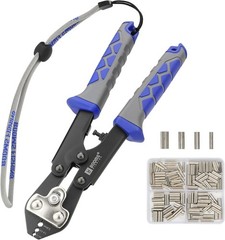 Crimping Pliers Kit: 8.8in Crimper Tool for Wire & Mono Lines Up to 2.2mm -Inclu