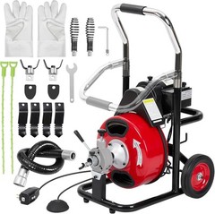 75Ft x 1/2Inch Drain Cleaner Machine For 1&Prime; to 4&Prime; Pipes Auto-feed Electric Drain