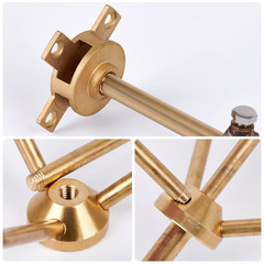 Copper Lightning Rod Kit with Down Conductor Clamp UL Listed for Roof, Bronze