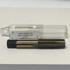 M20 x 2.5 Metric 4FL Taper Tap High Speed Steel BEST QUALITY Norseman 61613