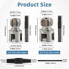 Integrated Internal & External Pipe Threading Tool with Screw Extractor & Sealan