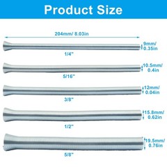 5 PCS Spring Tubing Bender Kit 1/4 To 5/8 Inch For Copper Brass Steel Tube