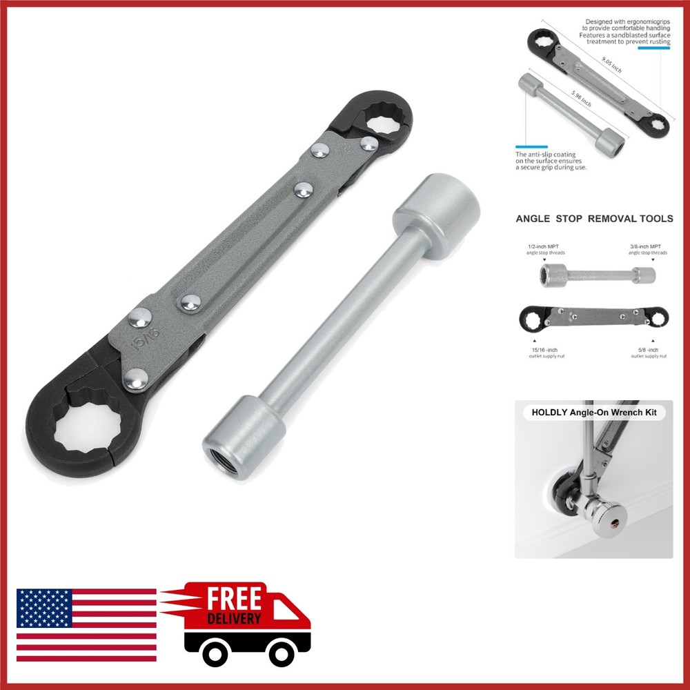 Professional Plumbing Tool Kit &ndash; Adjustable Wrench for Compression Nuts