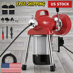 GQ-75-2 500W 400RPM Electric Drain Cleaning Machine &ndash; Heavy-Duty Auto-Feed Sewe