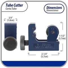 Appli Parts APT-TC128 1/8 in to 7/8 in Mini Tube Cutter for Copper, Aluminum, St