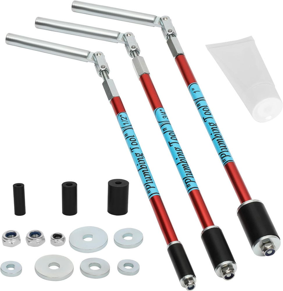 Professional Plumbing Plug Tool Kit for Quick Pipe Repairs &ndash; 3 Tools Included