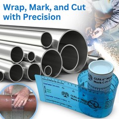 CLPA Pipe Wrap &mdash; Wrap-Around Marking Tool &mdash; Fits up to 6 Inches, Clear