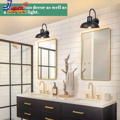11&Prime; Outdoor Wall Lights Black Wall Sconces Farmhouse Gooseneck Barn Lights 2Pack